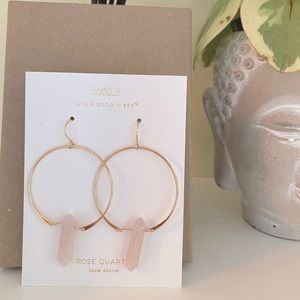 JaxKelly Rose Quartz earrings